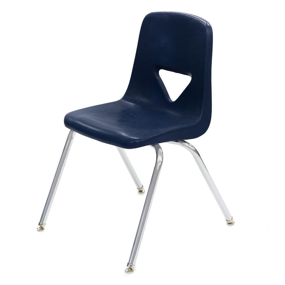 120 Series Stacking School Chair, 17-1/2" Seat Height, Navy-QUICK SHIP