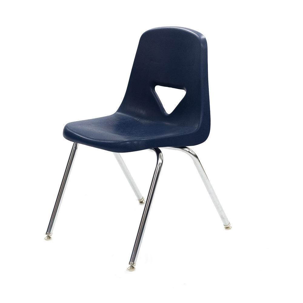 120 Series Stacking School Chair, 18-1/2" Seat Height, Navy-QUICK SHIP