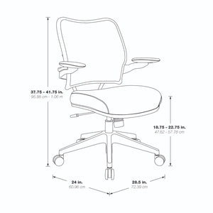 Deluxe Dark Air Grid® Back Chair with Black Mesh Seat, Cantilever Arms and Angled Nylon Base