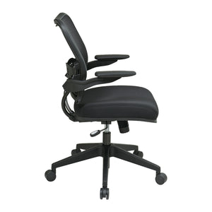 Deluxe Dark Air Grid® Back Chair with Black Mesh Seat, Cantilever Arms and Angled Nylon Base