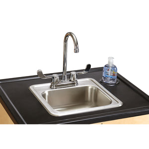 Jonti-Craft® Clean Hands Helper Portable Sink, 26" Counter, Stainless Steel Sink