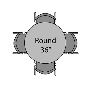 Marco Premier Sitting Height Collaborative Classroom Table, 36" Round