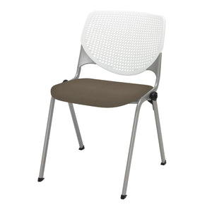 Kool Armless Multi-Purpose Stack Chair with Glides, Plastic Back, Antimicrobial Vinyl Seat