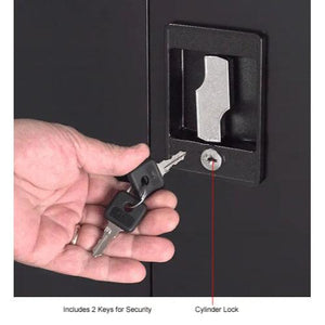 Global Industrial Storage Cabinet, Solid Door with Recessed Handle, 36"W x 18"D x 72"H, Easy Assembly