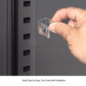 Global Industrial Storage Cabinet, Solid Door with Recessed Handle, 36"W x 18"D x 72"H, Easy Assembly