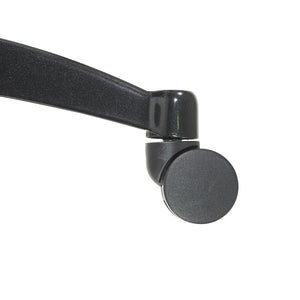 Breathable Mesh Back and Black Bonded Leather Seat Manager's Chair with Adjustable Arms, Adjustable Lumbar and Industrial Steel Finish Base