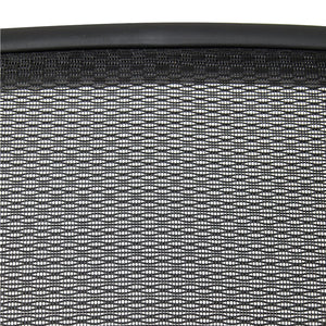 Breathable Mesh Back and Black Bonded Leather Seat Manager's Chair with Adjustable Arms, Adjustable Lumbar and Industrial Steel Finish Base