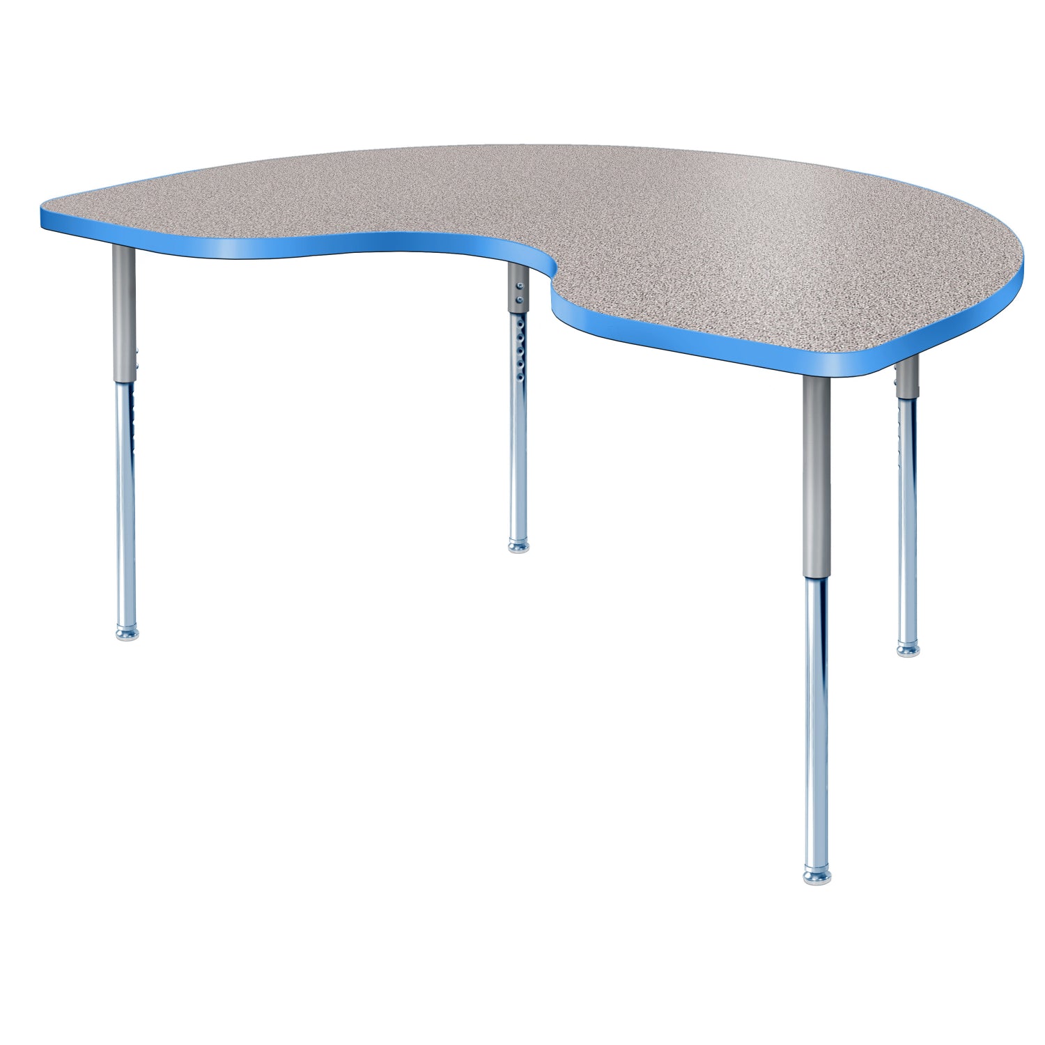 Modern Classic Series 36 x 72" Kidney Activity Table with High Pressure Laminate Top, Adjustable Height Legs
