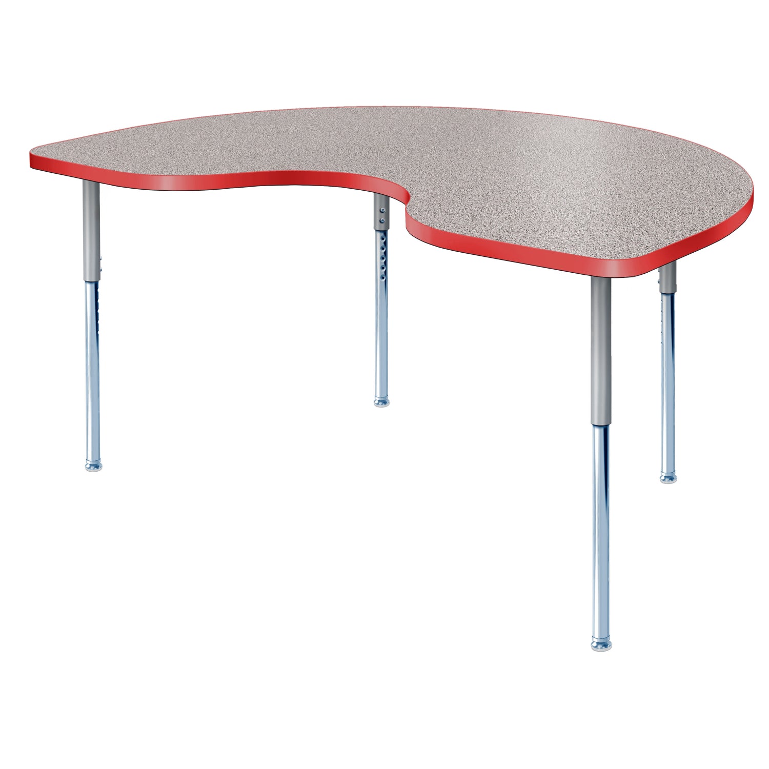 Modern Classic Series 48 x 72" Kidney Activity Table with High Pressure Laminate Top, Adjustable Height Legs
