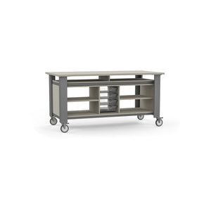Innovation Table STEM/STEAM Table with Base Shelves and Storage Trays, 72" x 36"