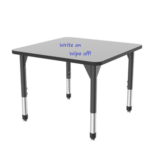 Premier Dry Erase Sitting Height Collaborative Classroom Table, 36" Square