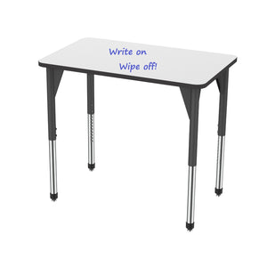 Premier Dry Erase Standing Height Collaborative Classroom Table, 30" x 48" Rectangle