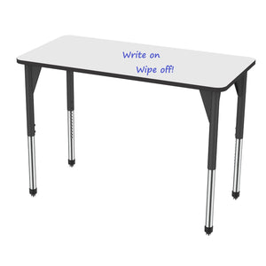 Premier Dry Erase Standing Height Collaborative Classroom Table, 30" x 60" Rectangle