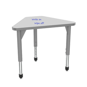 Premier Dry-Erase Sitting Height Collaborative Desk, 22" x 32" Trapezoid