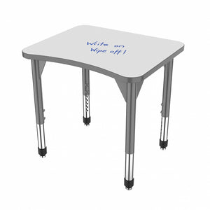 Marco Premier Dry-Erase Sitting Height Collaborative Desk, 24" x 28" Curve