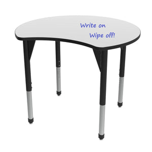 Premier Dry Erase Standing Height Collaborative Classroom Table, 48" Scoop