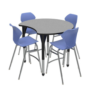 Premier Standing Height Collaborative Classroom Table, 48" Scoop