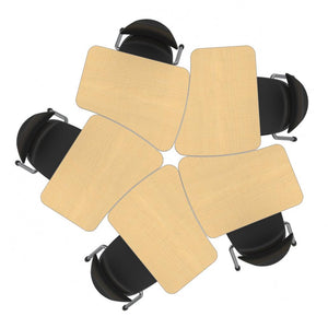 Marco Premier Sitting Height Collaborative Desk, 24" x 30" Flare