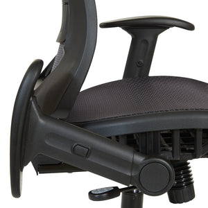 Professional Air Grid® Back Manager’s Chair with Fabric Seat, Adjustable Arms and Angled Nylon Base