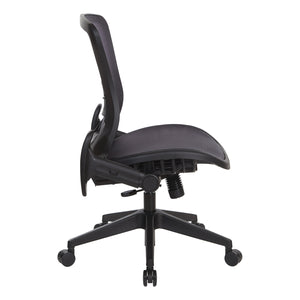 Professional Air Grid® Back Manager’s Chair with Fabric Seat, Adjustable Arms and Angled Nylon Base