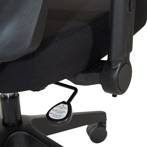 Dark Air Grid® Back and Padded Mesh Seat Manager’s Chair with Adjustable Plastic Lumbar Support, Height Adjustable Flip Arms and Nylon Base