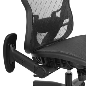 R2 SpaceGrid Seat and Back Chair with Height Adjustable Flip Arms, Adjustable Lumbar and Nylon Base