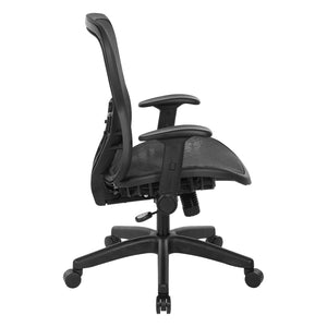 R2 SpaceGrid Seat and Back Chair with Height Adjustable Flip Arms, Adjustable Lumbar and Nylon Base
