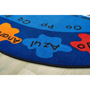 Carpets for Kids Bilingual Paint by Numero, 6'9" x 9' 5" Oval