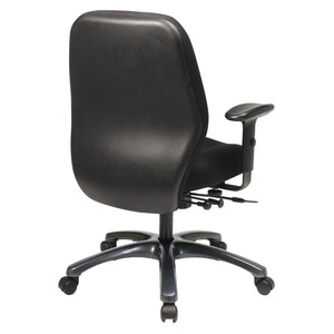 24/7 Multi-Shift Executive Ergonomic Chair with Titanium EPD Finish, Icon Black Fabric Upholstery