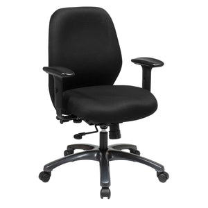 24/7 Multi-Shift Executive Ergonomic Chair with Titanium EPD Finish, Icon Black Fabric Upholstery