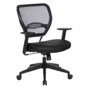 Professional Black AirGrid® Back Managers Chair, Dillon Black Antimicrobial Seat