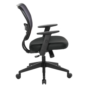 Professional Black AirGrid® Back Managers Chair, Dillon Black Antimicrobial Seat