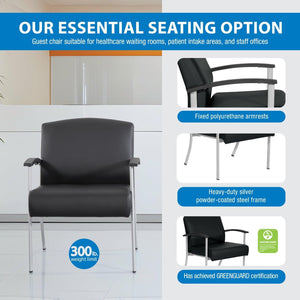 Big & Tall Silver Ion Technology Healthcare Guest Chair, 300 lb. Capacity