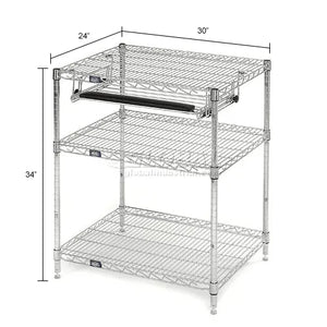 Global Industrial Mobile Computer Workstation, 34" H
