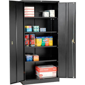 Global Industrial Storage Cabinet, Solid Door with Locking Handle, 36"W x 24"D x 78"H, Easy Assembly