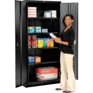 Global Industrial Storage Cabinet, Solid Door with Locking Handle 36"W x 18"D x 78"H, Assembled