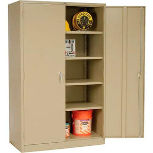 Global Industrial Storage Cabinet, Solid Door with Locking Handle, 48"W x 24"D x 78"H, Assembled