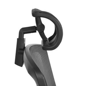 Black Vertical Matrix Back and Black Fabric Seat Manager's Chair w/Height Adjustable Back, Self-Adjusting Lumbar Support, Height Adjustable Arms, 2-Way Adjustable Headrest, & Black Nylon Base