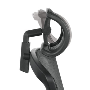 Black Vertical Matrix Back and Black Fabric Seat Manager's Chair w/Height Adjustable Back, Self-Adjusting Lumbar Support, Height Adjustable Arms, 2-Way Adjustable Headrest, & Black Nylon Base