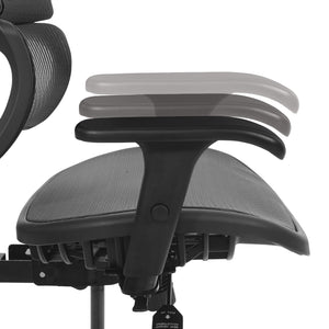 Big & Tall Black Vertical Matrix Seat and Back Manager’s Chair with Height Adjustable Back, Self-Adjusting Lumbar Support, 2-Way Adjustable Arms with PU Pads and Industrial Steel Finish Base