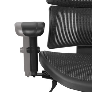 Big & Tall Black Vertical Matrix Seat and Back Manager’s Chair with Height Adjustable Back, Self-Adjusting Lumbar Support, 2-Way Adjustable Arms with PU Pads and Industrial Steel Finish Base