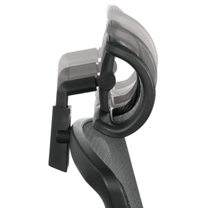 Black Vertical Matrix Seat and Back Manager's Chair with Height Adjustable Back, Self-Adjusting Lumbar Support, Height Adjustable Arms, 2-Way Adjustable Headrest, and Black Nylon Base