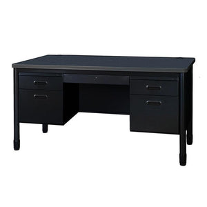 Mesa Metal Double Pedestal Teacher's Desk with Center Drawer, 60" x 30"