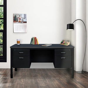 Mesa Metal Double Pedestal Teacher's Desk, 60" x 30"
