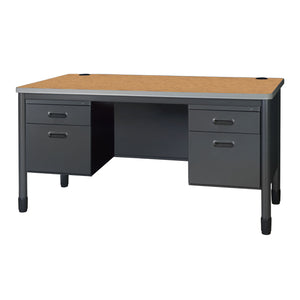 Mesa Metal Double Pedestal Teacher's Desk, 60" x 30"