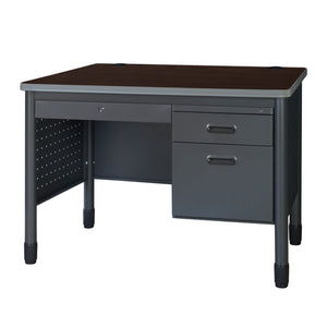 Mesa Metal Single Pedestal Teacher's Desk with Center Drawer, 48" x 30"
