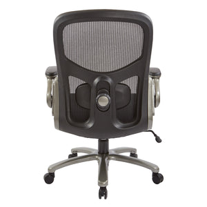 Big and Tall Mesh Back Executive Chair, Black Mesh Fabric Seat