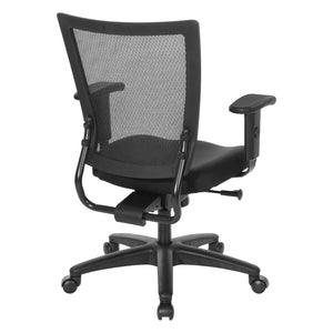 Soft Frame Task Chair with 2-to-1 Synchro Tilt Control, ProGrid Mesh Back and Padded Fabric Seat