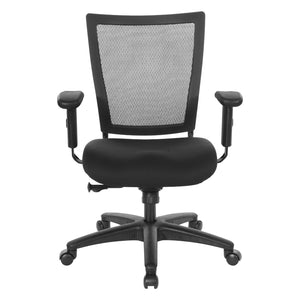 Soft Frame Task Chair with 2-to-1 Synchro Tilt Control, ProGrid Mesh Back and Padded Fabric Seat