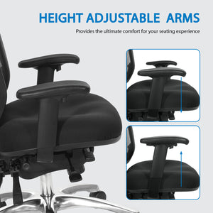 Soft Frame Task Chair with Multi-Function Control, ProGrid Mesh Back and Padded Fabric Seat